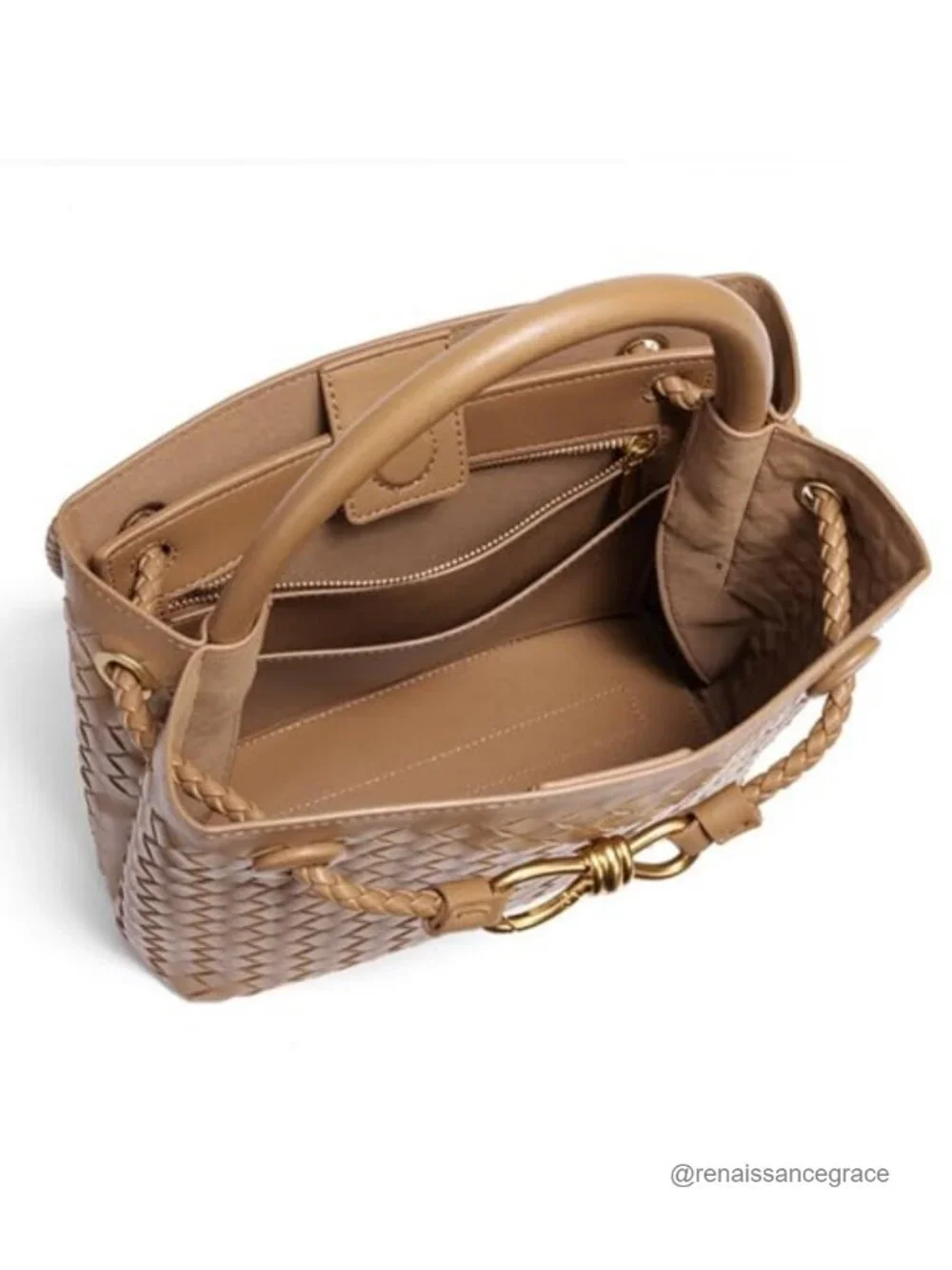 Faux Leather Woven Tote Bag with Adjustable Strap, Top Handle Hobo Handbag